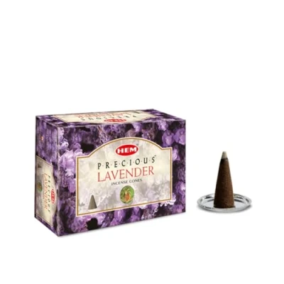 Afbeelding van Wierook Kegel Precious Lavender 12 pakjes (HEM)
