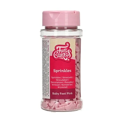 Afbeelding van FunCakes Sprinkles Taartdecoratie Babyvoetjes Meisje 55g Suikerdecoratie