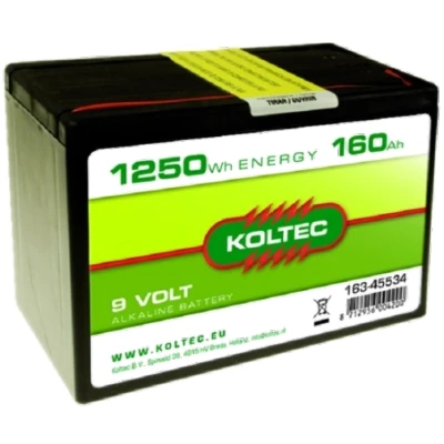 Afbeelding van Batterij 9 volt 1250 wh 160 ah alkaline