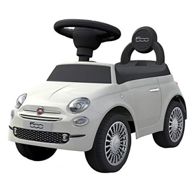 Afbeelding van TURBO CHALLENGE Fiat 500 Loopwagen 119091 Vrijwielen Wit 25 kg Max Kunststof Batterijen niet inbegrepen Vanaf 12 maanden