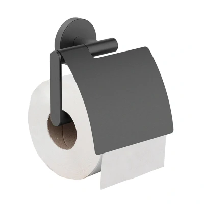 Afbeelding van Wiesbaden Alonzo toiletrolhouder met klep gunmetal