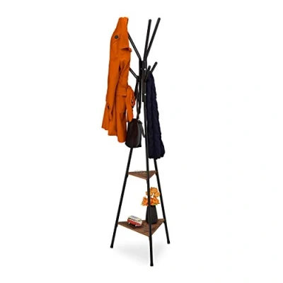 Afbeelding van Relaxdays Staande kapstok industrieel garderobe coat hanger jassenhouder