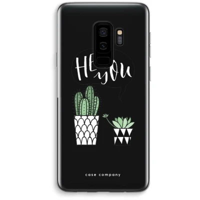 Afbeelding van Case Company® hoesje geschikt voor Samsung Galaxy S9 Plus Hey you cactus Soft Cover Telefoonhoesje Bescherming aan alle Kanten en Schermrand