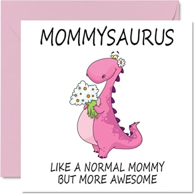 Afbeelding van Verjaardagskaarten voor mama Mommysaurus verjaardagskaart moeder 145 mm x