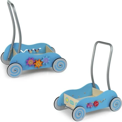 Afbeelding van Simply For Kids Houten Duwwagen Blauw