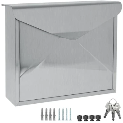 Afbeelding van ALSTEN TECH Design wandbrievenbus zonder krantenhouder van roestvrij staal V2A A4/C4