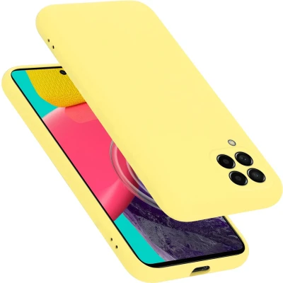 Afbeelding van Cadorabo Hoesje geschikt voor Samsung Galaxy M53 5G in LIQUID GEEL Beschermhoes gemaakt van flexibel TPU silicone Case Cover
