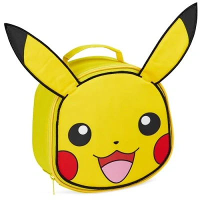 Afbeelding van Pokémon Pikachu geïsoleerde lunchtas voor school, reizen, uitstapjes (geel)