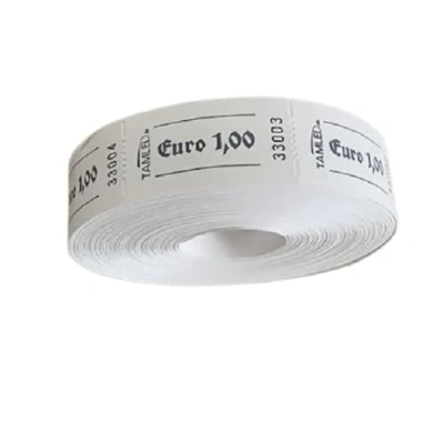 Afbeelding van Bonrolle Euro 1.00 wit 1000 geperforeerde sloop
