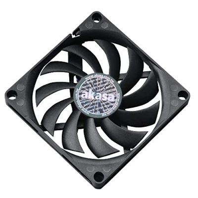 Afbeelding van Akasa AK FN076 Slimline PC ventilator Zwart (b x h d) 80 10.8 mm