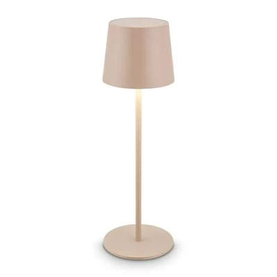 Afbeelding van BRILONER Bota LED Tafellamp Oplaadbaar dimbaar draadloos 33cm hoog IP44 voor binnen &amp; buiten op batterij beige