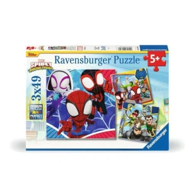 Image de Ravensburger SPIDERMAN Puzzles 3x49 pieces Spidey, le lanceur de toile 4005556057306 A partir 5 ans