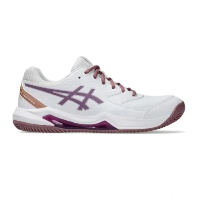 Afbeelding van Asics Geldedicate 8 Padelschoenen, Dames, Maat: 42.5, White/lilac Textiel/ synthetisch