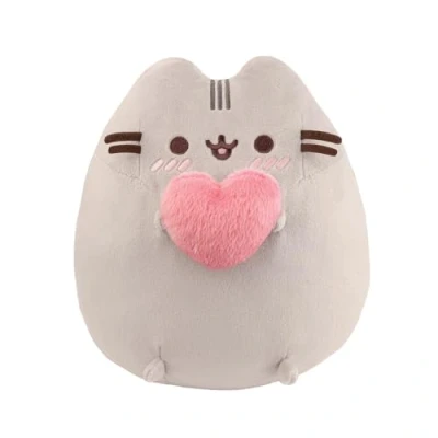 Afbeelding van Aurora, 61572, Pusheen with Heart, 9 inch, Soft Toy, grijs