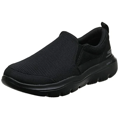 Afbeelding van Skechers Go Walk Evolution ultra impec slip voor heren, Zwart Textiel Bbk