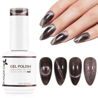 Afbeelding van Nicedeco 15 ml Cat Eye Gel nail Polish, UV/LED, soak off, magnetische gel, art, manicure, pedicure, voor professioneel, salon en thuis, gebruik N300