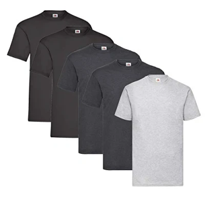 Afbeelding van Fruit of the Loom set van 5 T shirts voor heren
