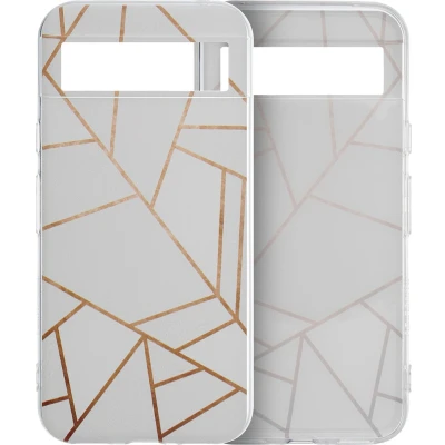 Afbeelding van iMoshion hoesje Geschikt voor Google Pixel 8a Siliconen Design Wit / White Graphic
