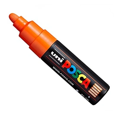 Afbeelding van Uni POSCA PC 7M Paint Marker Marker, brede punt 4,5 5,5 mm, 15 kleuren, oranje