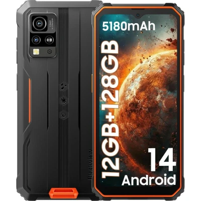 Afbeelding van Blackview BV4800 Pro 12(4+8)GB+128GB Outdoor Smartphone 6.56 inch Android 14, IP68 waterdicht Dual 4G LTE, NFC, OTG, GPS, FM, Oranje