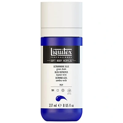 Afbeelding van Liquitex Professionele acrylverf voor zacht lichaam, fles van 237 ml, ultramarijn blauw (groene tint)
