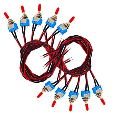 Afbeelding van Senven 10 stuks professionele mini tuimelschakelaar met voorbekabelde, 2 polige over uitschakeling 3 V/5 V/12 V/220 V/240 V, voor auto&#039;s, vrachtwagens, boten 3a 250 vac / 6 a 125