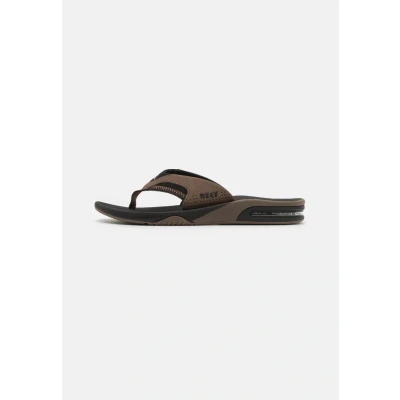Afbeelding van Reef Fanning Teensandalen, Heren, Maat: 37.5, Black/tan Hoogwaardig imitatieleer
