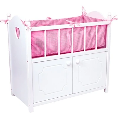 Afbeelding van Base Toys Houten Poppenbed met Opbergkast