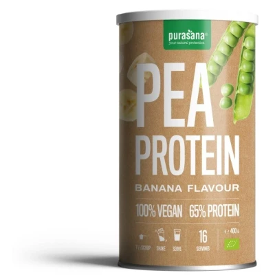 Afbeelding van Purasana Vegan Pea Protein Banaan 400g