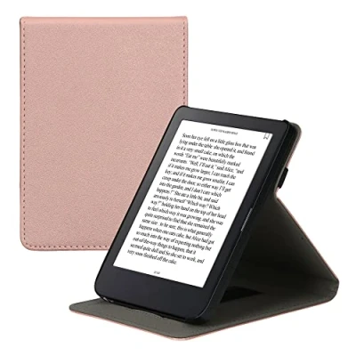 Afbeelding van kwmobile E reader hoesje geschikt voor Kobo Clara 2E hoes flip case van kunstleer Ereader cover met stand In roségoud