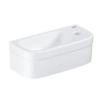 Afbeelding van Grohe Euro Keramiek fontein 37x18 cm Met kraangat en overloop Wit
