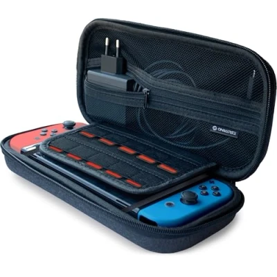 Image de Sacoche de transport Oniverse pour Nintendo Switch/Nintendo Switch Lite/Nintendo Modèle OLED Gris foncé