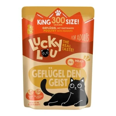 Afbeelding van 6x300g Lucky Lou Adult Gevogelte nat kattenvoer