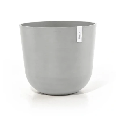 Afbeelding van Ecopots Oslo 55 cm wit grijs planten/bloembak pot