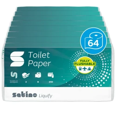 Afbeelding van Satino Liquify Toiletpapier 2 laags 250vel (8x 8 stuks)