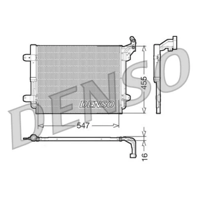 Afbeelding van DENSO DCN32062 Condensor Airco Met droger 547x455x16 R 134a 547 VOLKSWAGEN: Tiguan I