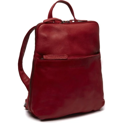 Afbeelding van The Chesterfield Brand Leren Rugzak Rood Bern