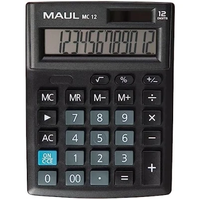 Afbeelding van MAUL bureaurekenmachine MC 12, zwart