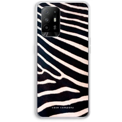 Afbeelding van Case Company® hoesje geschikt voor Oppo A94 5G Zebra Soft Cover Telefoonhoesje Bescherming aan alle Kanten en Schermrand