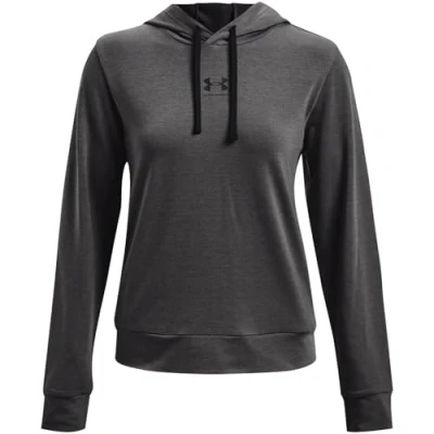 Afbeelding van Under Armour Rival Terry Hoodie, Dames, Maat: Medium, Jet gray/mod gray/black