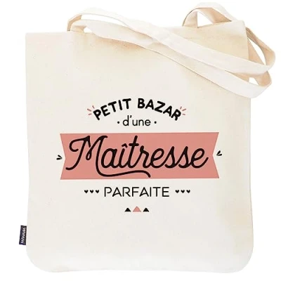 Afbeelding van Manahia Tote Bag cadeau voor de minnares, kleine bazaar van een perfecte tas 100% katoen, het einde jaar, Kerstmis, eerste