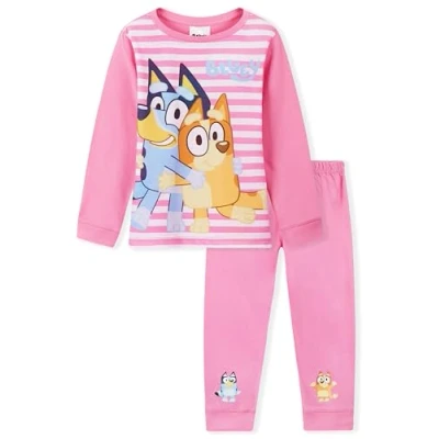 Afbeelding van BlueY Pyjamaset, lange pyjama voor meisjes, Roze
