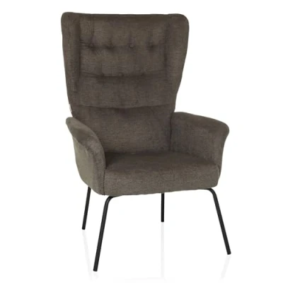 Afbeelding van HAVENIO Gestoffeerde fauteuil Donkergrijs