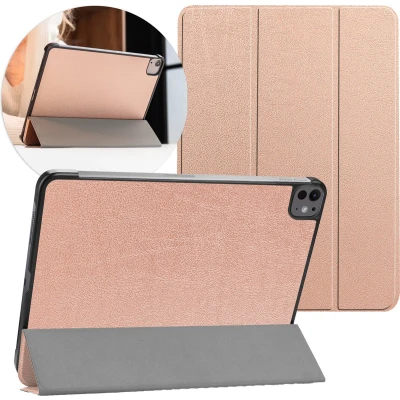 Afbeelding van iMoshion Tablet Hoes Geschikt voor iPad Pro 13 (2024) M4 Trifold Bookcase Rosé goud