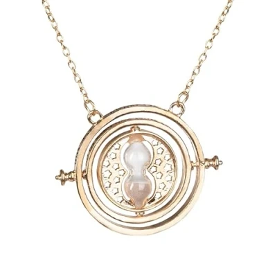 Afbeelding van FUNIDELIA Hermelien Time Turner Ketting = Tijdverdrijver Harry Potter voor vrouwen Goud