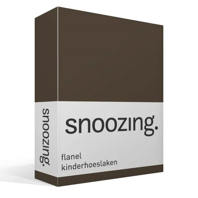 Afbeelding van Snoozing Flanel Kinderhoeslaken Wiegje 40x80 cm Bruin