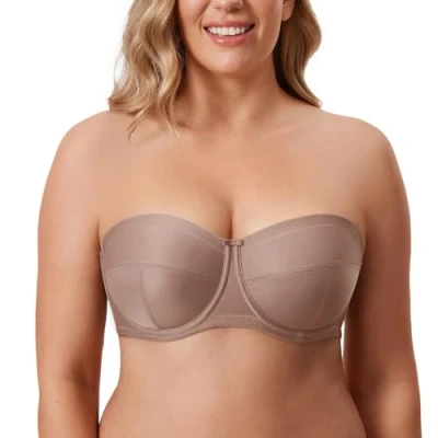 Afbeelding van Delimira Damesbeha, grote maat, afneembare bandjes, met beugel, antislip, Baksteen