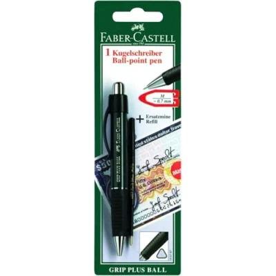 Afbeelding van Balpen Faber Castell GRIP Plus zwart op blister