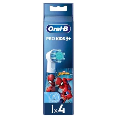 Afbeelding van Oral B, Borstels + opzetstukken, Opzetborstels Kids Spiderman 4 stuks. (4 x)
