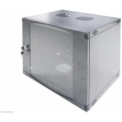Afbeelding van LogiLink W09F64G 19inch wandkast (b x h d) 540 460 450 mm 9 HE Grijs (RAL 7035)